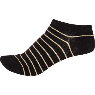 Black stripe trainer socks